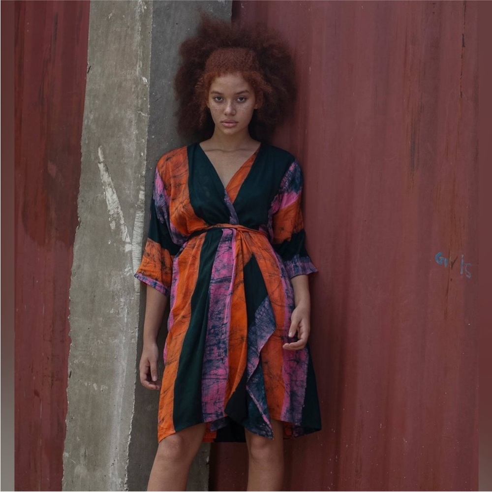 Osei-Duro Shaya Wrap Dress - Carmine